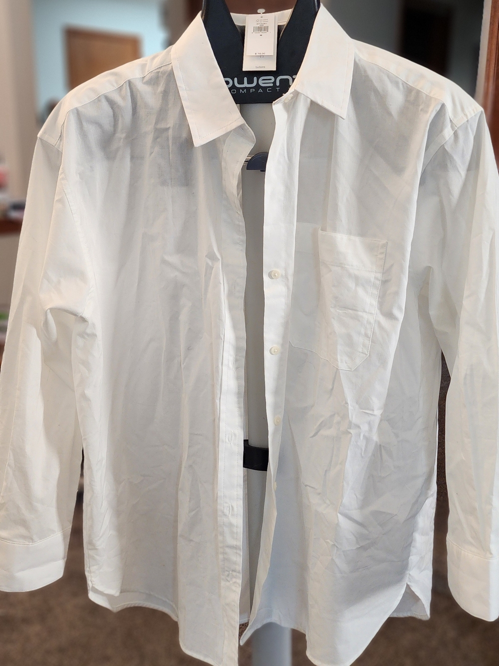 Banana Republic White Long-Sleeve Dress Shirt